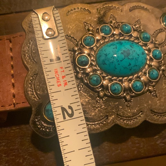 Genuine Leather Southwestern Belt Size S/M - Picture 11 of 12